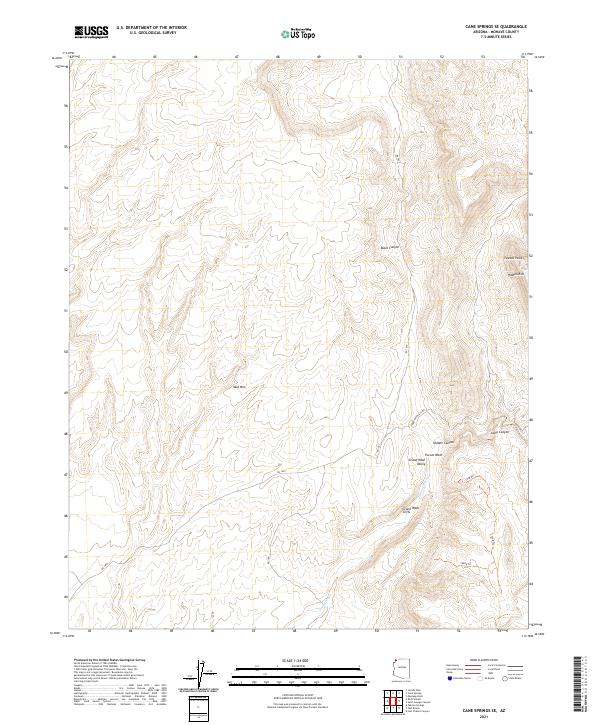 US Topo 7.5-minute map for Cane Springs SE AZ