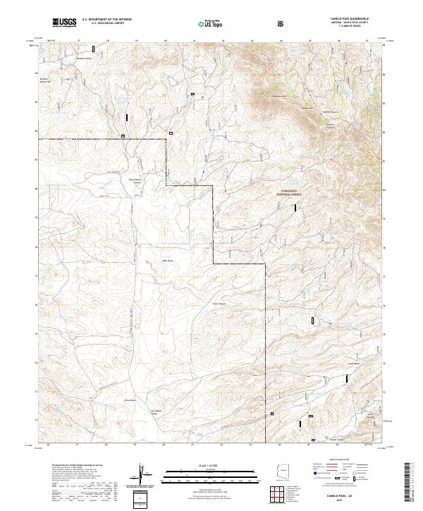 US Topo 7.5-minute map for Canelo Pass AZ