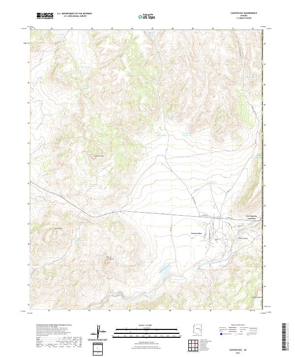 US Topo 7.5-minute map for Canyon Day AZ