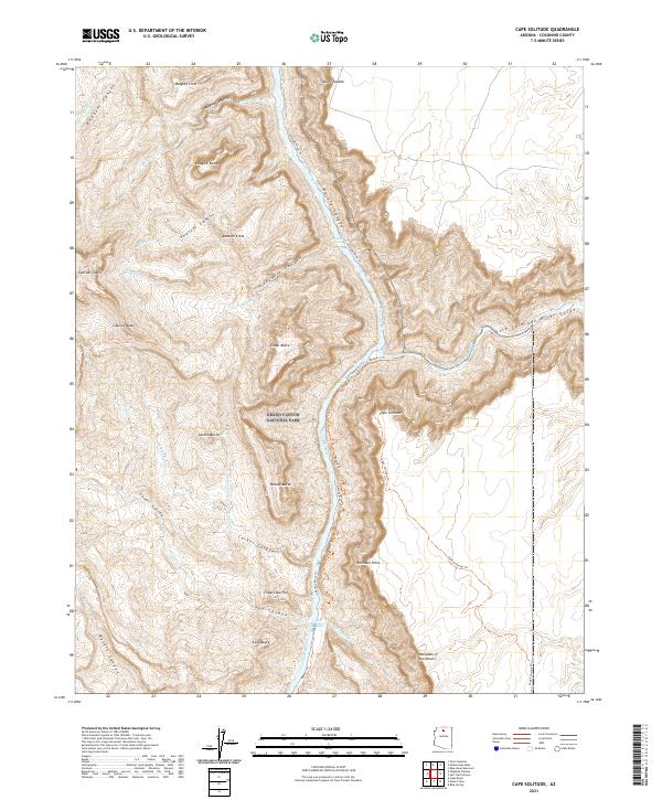 US Topo 7.5-minute map for Cape Solitude AZ