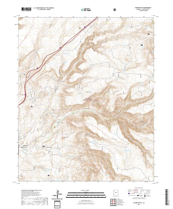 US Topo 7.5-minute map for Casner Butte AZ