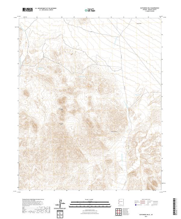 US Topo 7.5-minute map for Castaneda Hills AZ