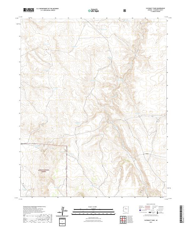 US Topo 7.5-minute map for Cataract Tank AZ