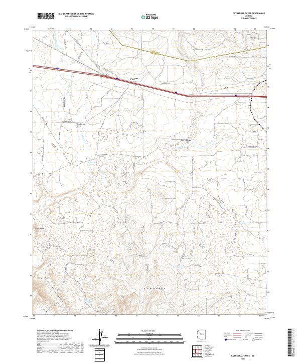 US Topo 7.5-minute map for Cathedral Caves AZ