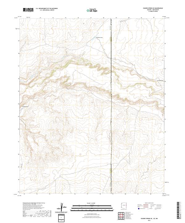 US Topo 7.5-minute map for Ceadro Spring SE AZNM