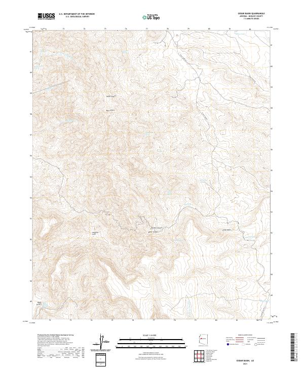 US Topo 7.5-minute map for Cedar Basin AZ