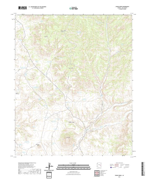 US Topo 7.5-minute map for Cedar Creek AZ