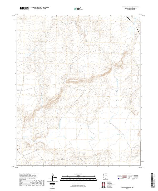 US Topo 7.5-minute map for Cedar Lake Wash AZ