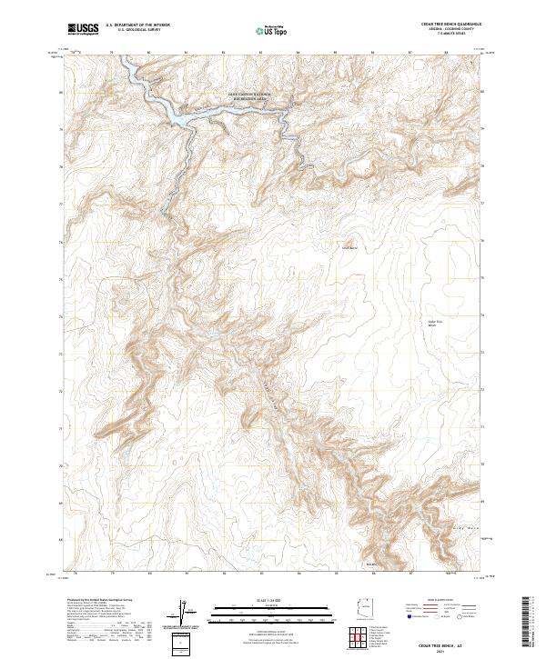 US Topo 7.5-minute map for Cedar Tree Bench AZ