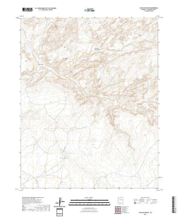 US Topo 7.5-minute map for Chaiyahi Rim SW AZ