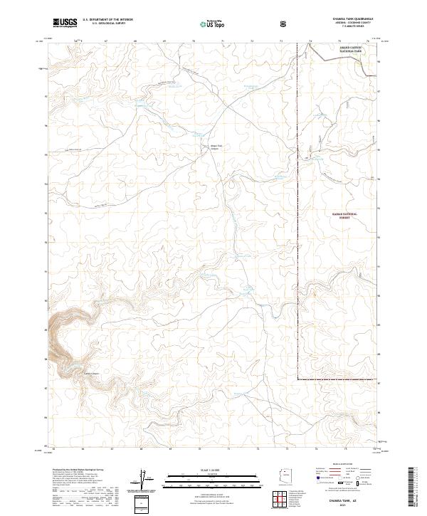 US Topo 7.5-minute map for Chamisa Tank AZ