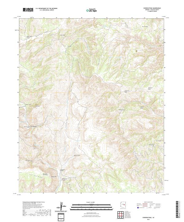 US Topo 7.5-minute map for Chediski Peak AZ