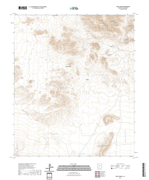 US Topo 7.5-minute map for Chico Shunie AZ