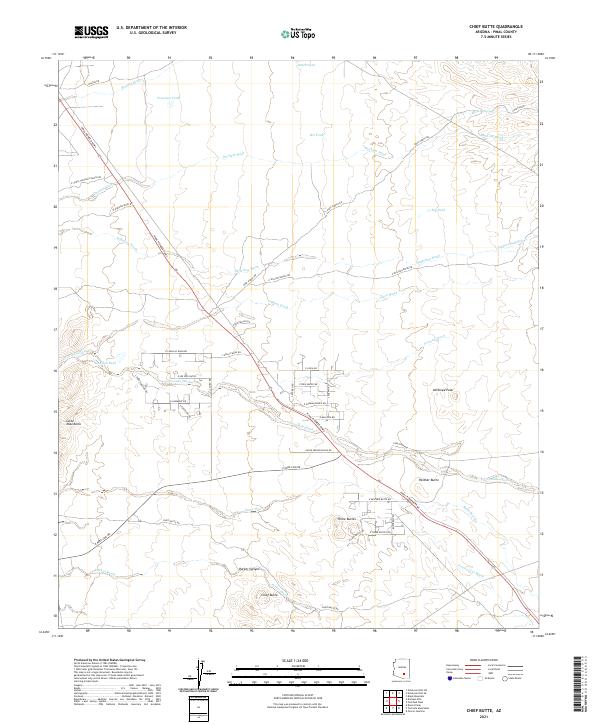 US Topo 7.5-minute map for Chief Butte AZ