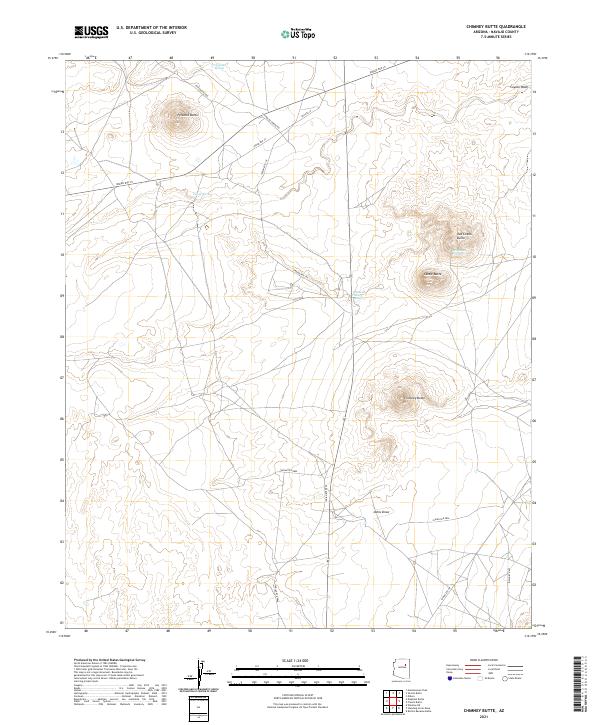 US Topo 7.5-minute map for Chimney Butte AZ