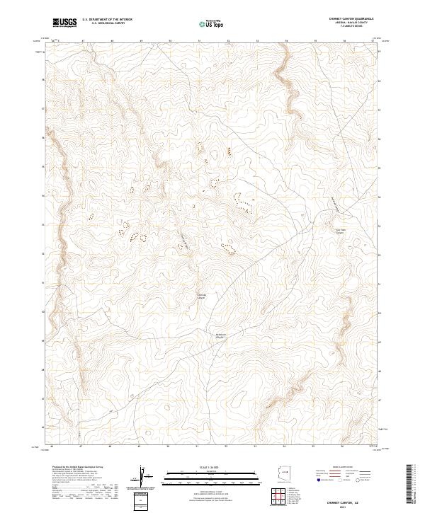 US Topo 7.5-minute map for Chimney Canyon AZ