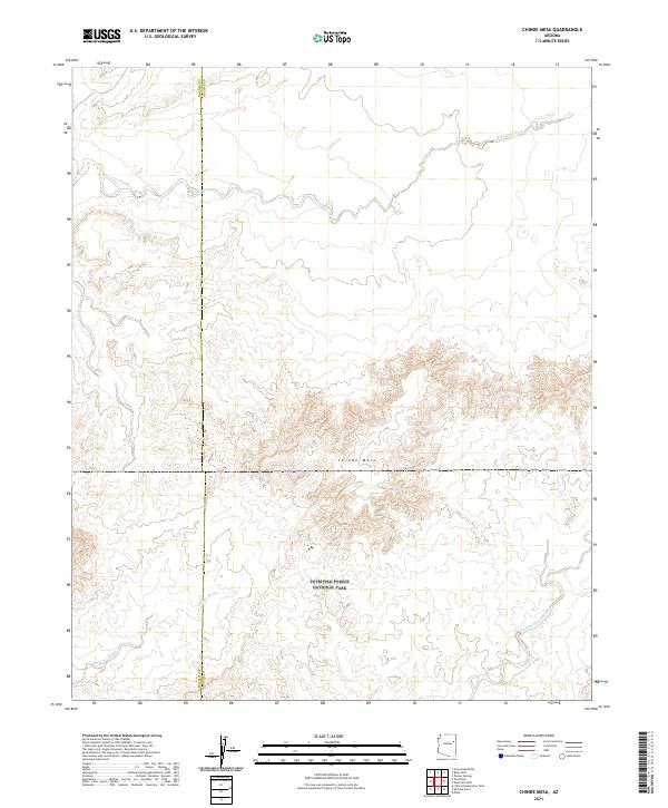 US Topo 7.5-minute map for Chinde Mesa AZ