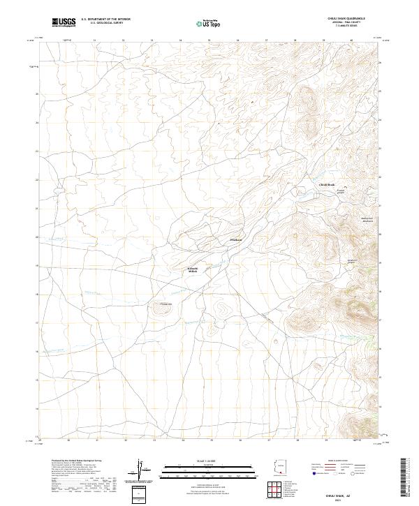 USGS US Topo 7.5-minute map for Chiuli Shaik AZ 2021