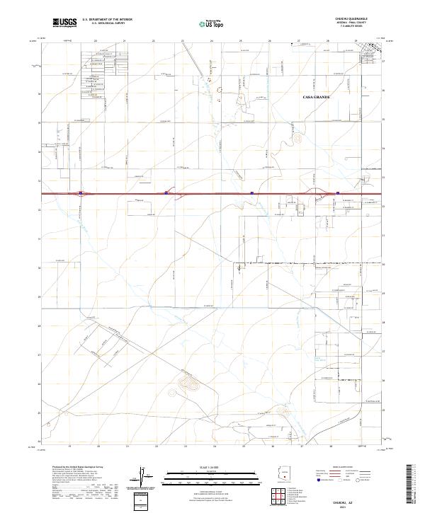 US Topo 7.5-minute map for Chuichu AZ