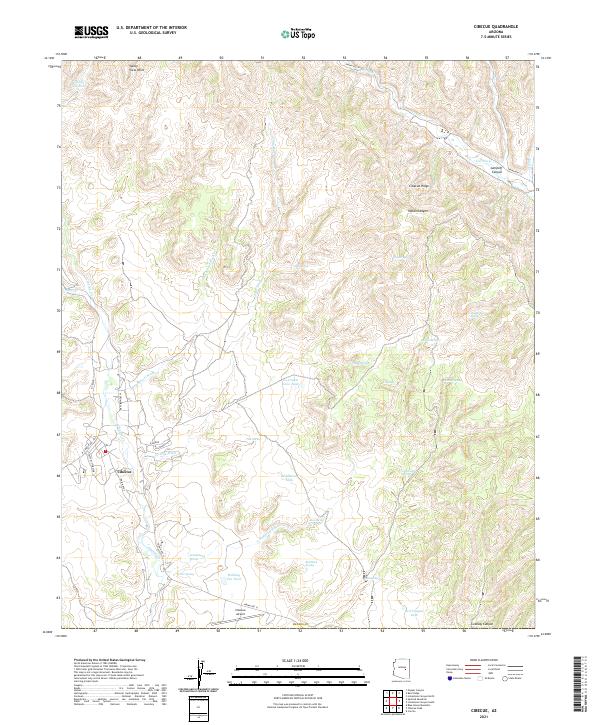 US Topo 7.5-minute map for Cibecue AZ