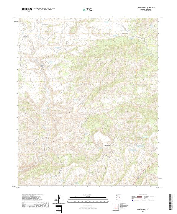 US Topo 7.5-minute map for Cibecue Peak AZ