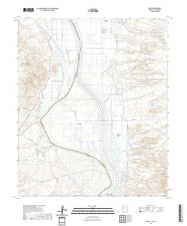 USGS US Topo 7.5-minute map for Cibola AZCA 2021