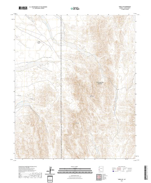 US Topo 7.5-minute map for Cibola SE AZ