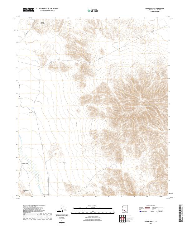 US Topo 7.5-minute map for Cimarron Peak AZ