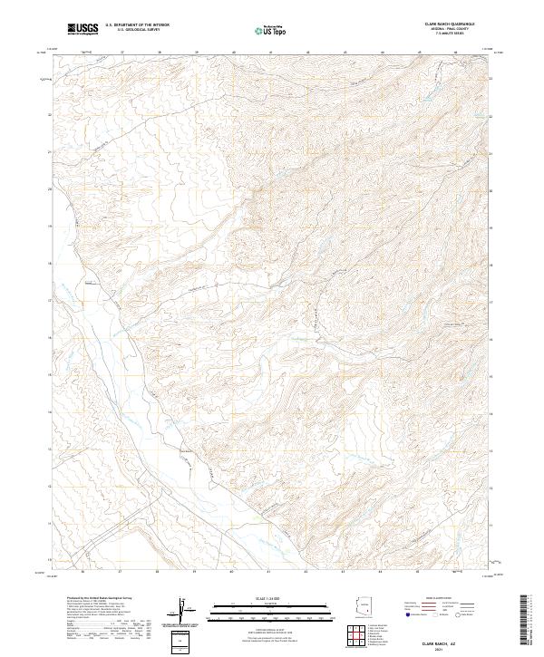 US Topo 7.5-minute map for Clark Ranch AZ