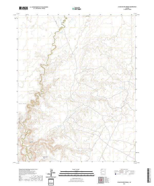 US Topo 7.5-minute map for Clear Water Spring AZ