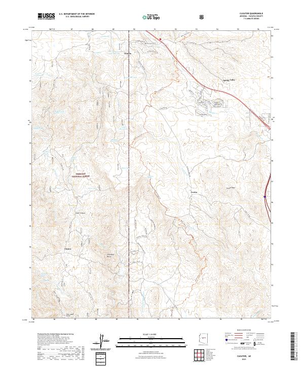 US Topo 7.5-minute map for Cleator AZ