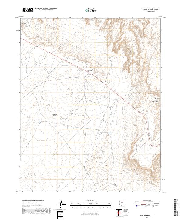 US Topo 7.5-minute map for Coal Mine Mesa AZ