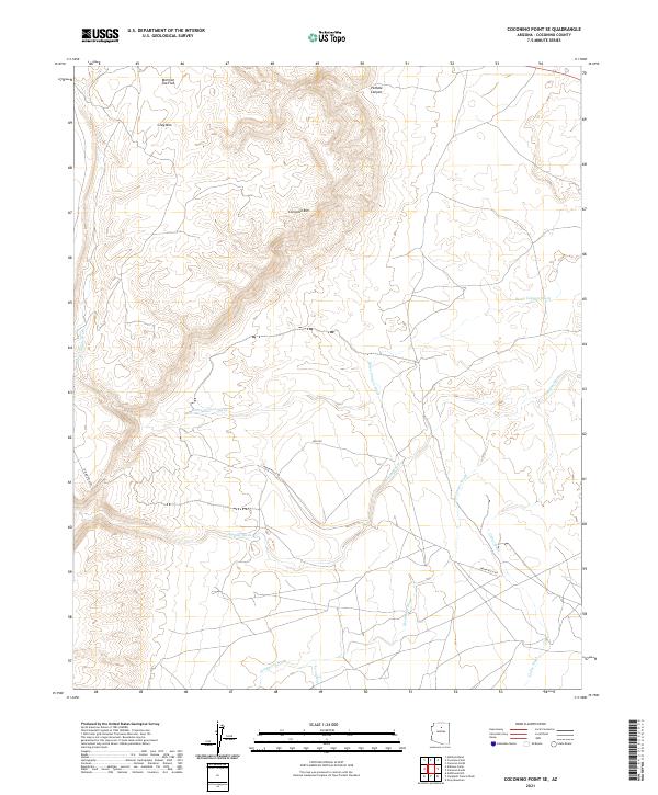 US Topo 7.5-minute map for Coconino Point SE AZ