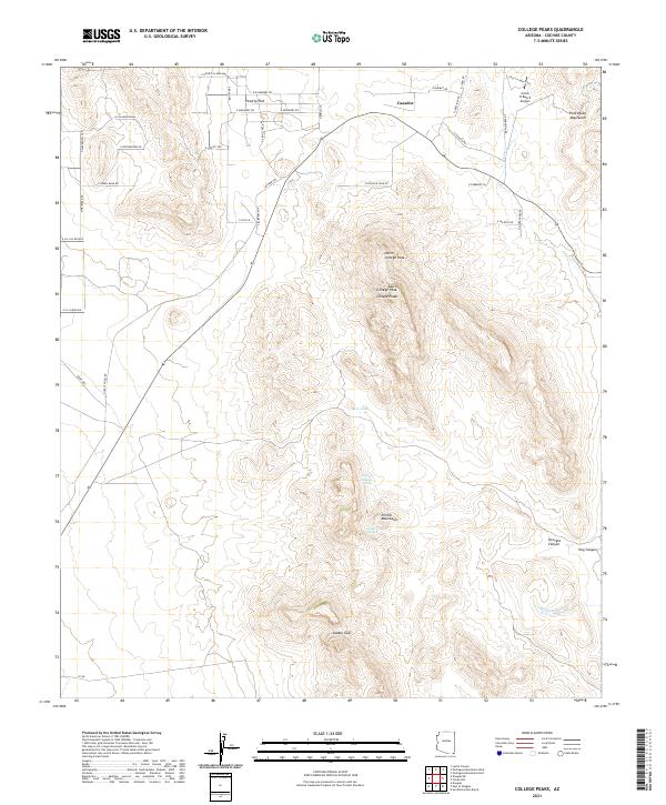 US Topo 7.5-minute map for College Peaks AZ