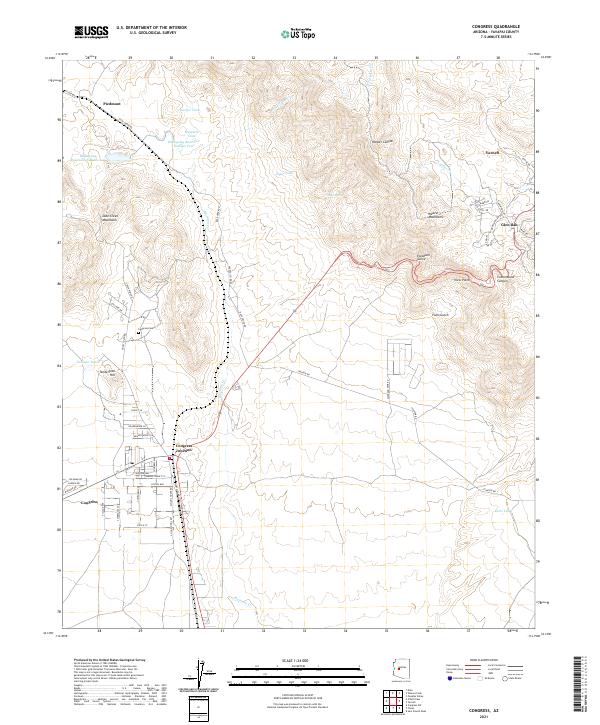 US Topo 7.5-minute map for Congress AZ