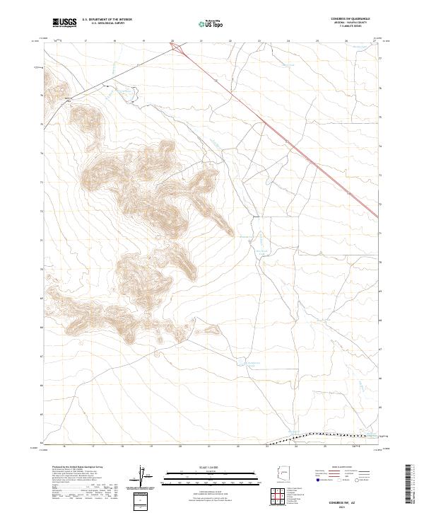 US Topo 7.5-minute map for Congress SW AZ