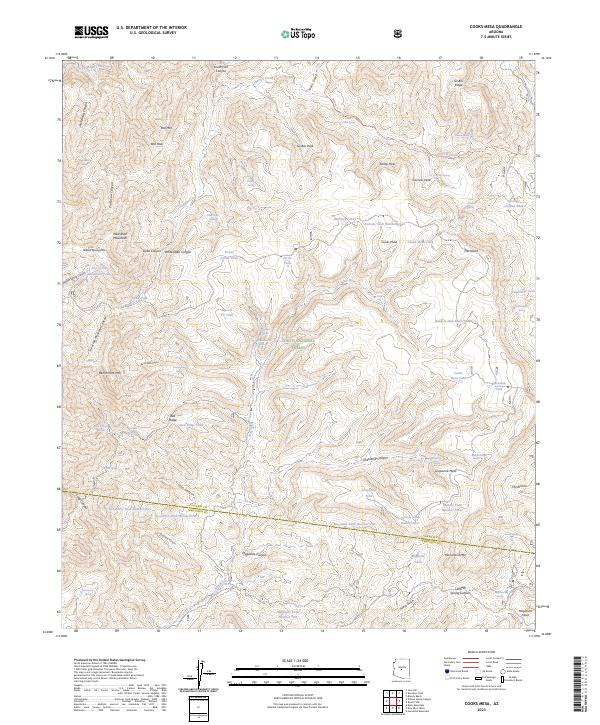 US Topo 7.5-minute map for Cooks Mesa AZ