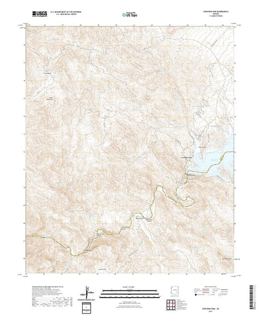 US Topo 7.5-minute map for Coolidge Dam AZ – American Map Store