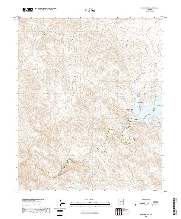 US Topo 7.5-minute map for Coolidge Dam AZ