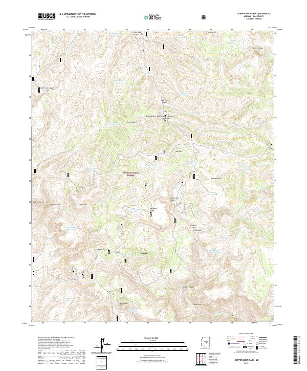 US Topo 7.5-minute map for Copper Mountain AZ