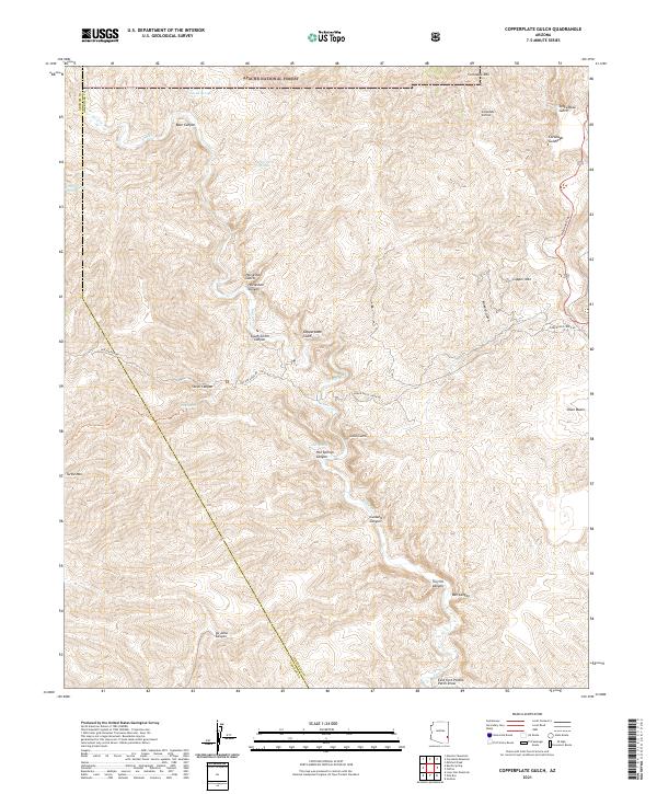 US Topo 7.5-minute map for Copperplate Gulch AZ