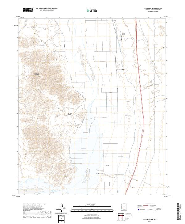 US Topo 7.5-minute map for Cotton Center AZ