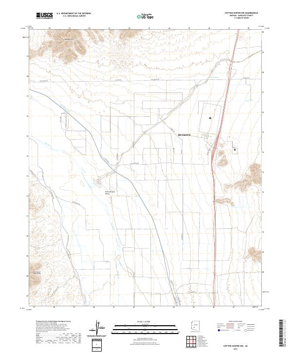 US Topo 7.5-minute map for Cotton Center NW AZ