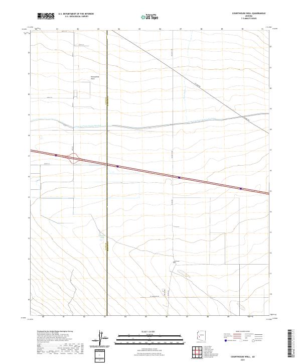 US Topo 7.5-minute map for Courthouse Well AZ