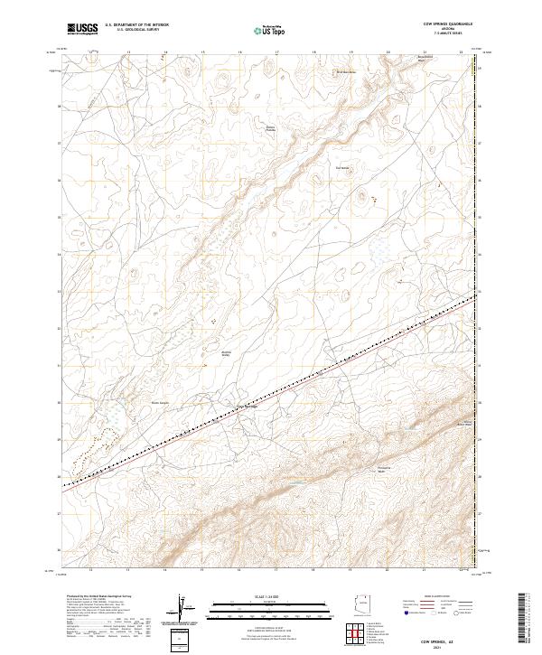 US Topo 7.5-minute map for Cow Springs AZ