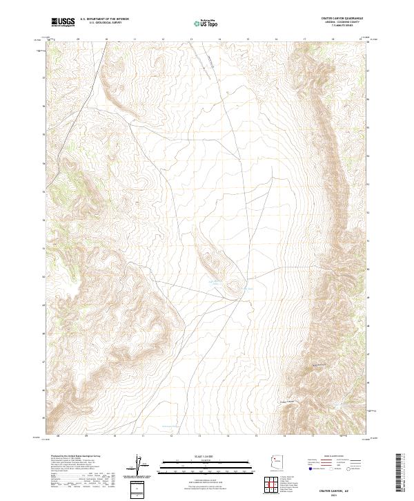 US Topo 7.5-minute map for Crater Canyon AZ