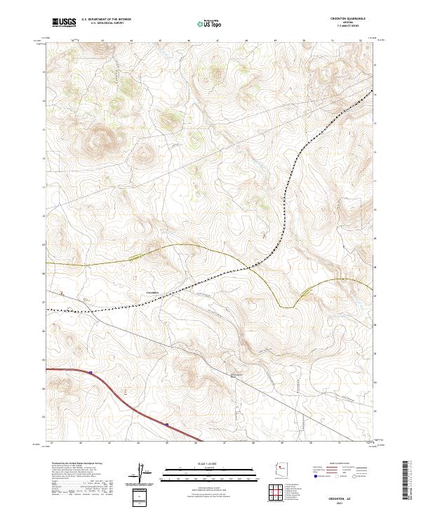 US Topo 7.5-minute map for Crookton AZ