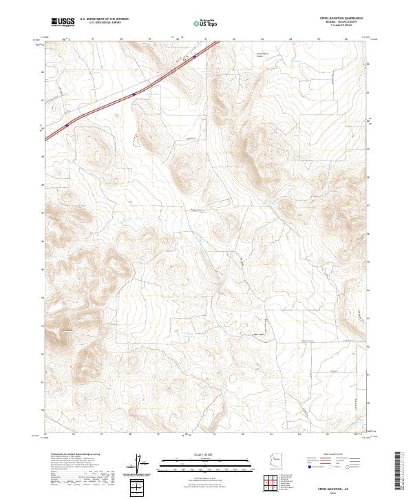 US Topo 7.5-minute map for Cross Mountain AZ