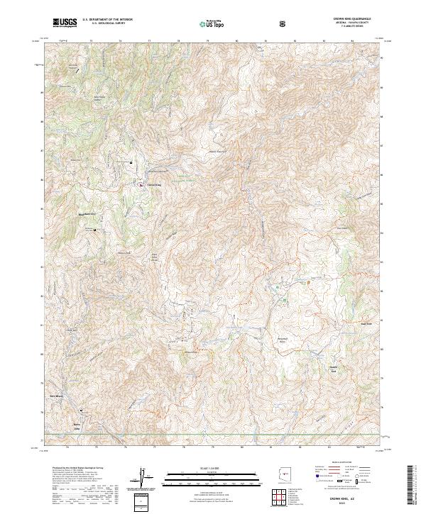 US Topo 7.5-minute map for Crown King AZ