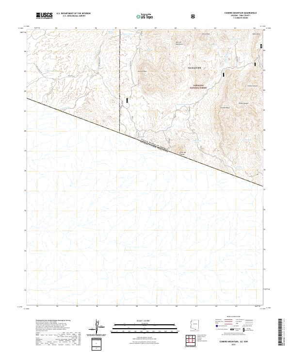 USGS US Topo 7.5-minute map for Cumero Mountain AZSON 2021